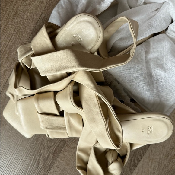 Zara Lace Up Leather Sandals (Limited Edition) - Picture 3 of 4